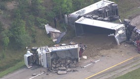 Fatal semi-truck crash closes M-14 for hours Monday