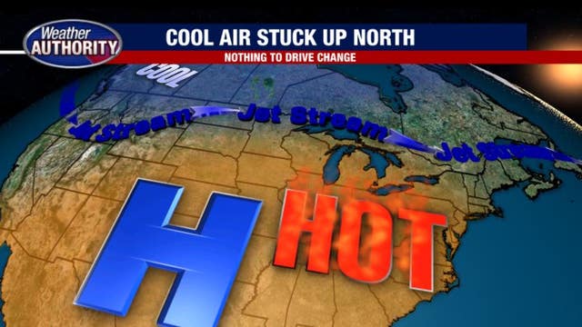 Hot weather pattern continues with chance for spotty storms