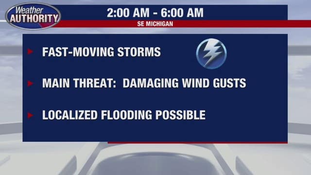 Strong to severe storms expected overnight and early Wednesday