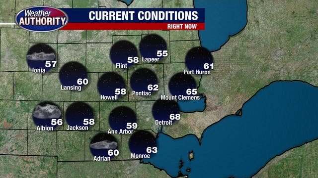 Temperatures start in the 50s and 60s ahead of pleasant conditions Tuesday