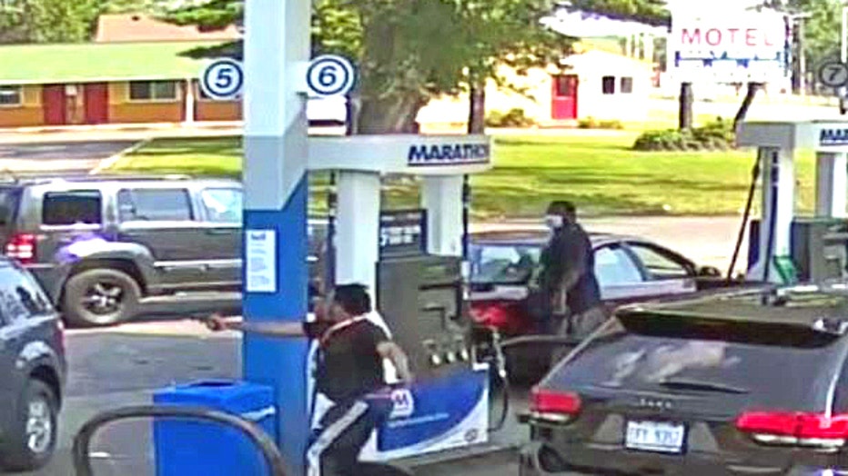 Detroit police released video of the shooter at the west side Marathon on Grand River.