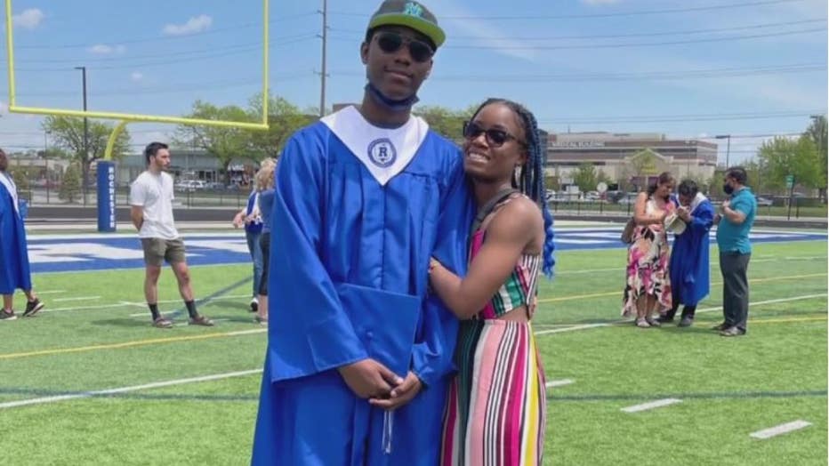 Brennan Walker and his mom, Lisa Wright.