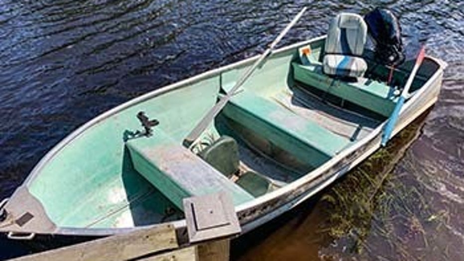 A boat used Monday to bring two paddlers missing on the Lower Tahquamenon River in Chippewa County downstream to conservation officers