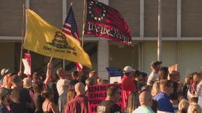 Hundreds of protesters gather against school mask mandate in Oakland County