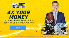 4x Your Money on FOX Bet if TJ Hockenson has 50+ receiving yards and scores a TD against the Ravens