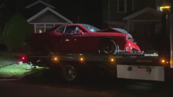 Detroit Police officer arrested after crash in stolen Dodge Challenger