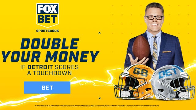 Double Your Money on FOX Bet if the Lions score a TD against the Packers