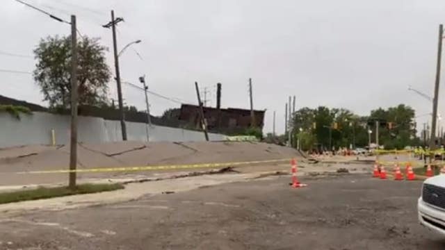 Officials: Soil failure from weight caused Southwest Detroit road to buckle