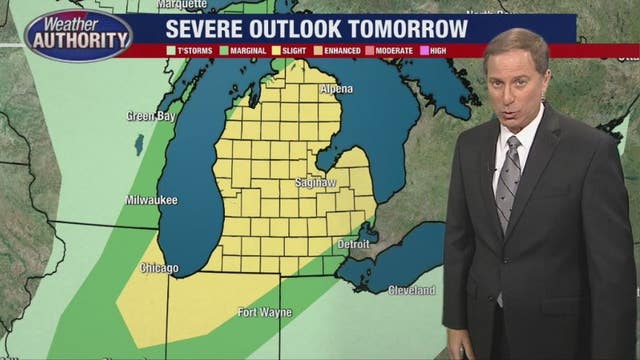 Severe storm chance Tuesday night