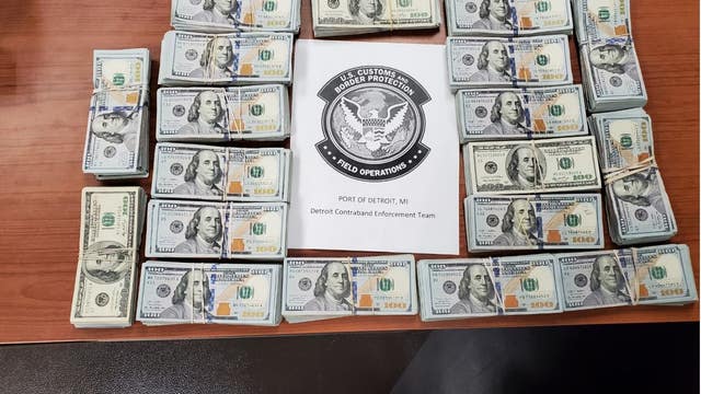 Border agents seize $200K in unreported cash at US-Canada border in Detroit