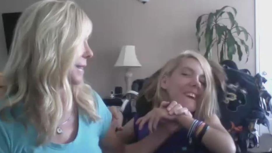 Dystonia warrior Breanna Strange, right, and her mother Kim.