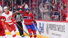 Perreault has hat trick, Canadiens top Red Wings for 1st win