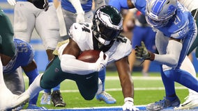 Eagles run for 4 TDs in 44-6 victory over winless Lions