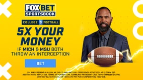 5x Your Money on FOX Bet if Michigan and Michigan State throw an INT