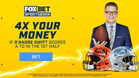 4x Your Money on FOX Bet if D’Andre Swift scores a TD in the first half against the Bengals