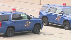 MSP patrol car struck in hit-and-run while responding to crash on I-96