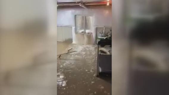 Heavy rain floods Lake Orion with roads and basements underwater