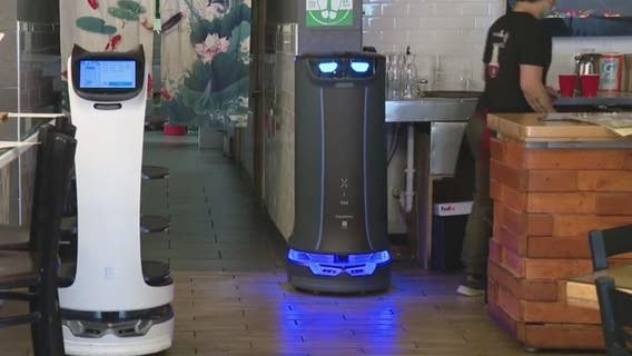 As restaurants deal with staff shortages, one is using robots to help out