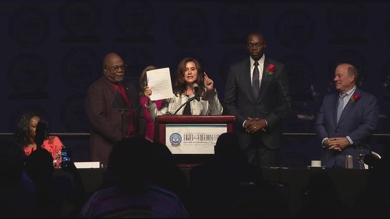 Gov. Whitmer vetoes 4 reform bills at NAACP Fight for Freedom Fund Dinner