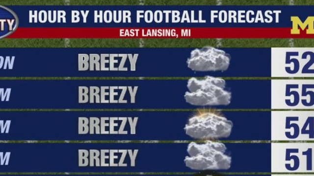 A little cool and breezy for the U-M/MSU tilt
