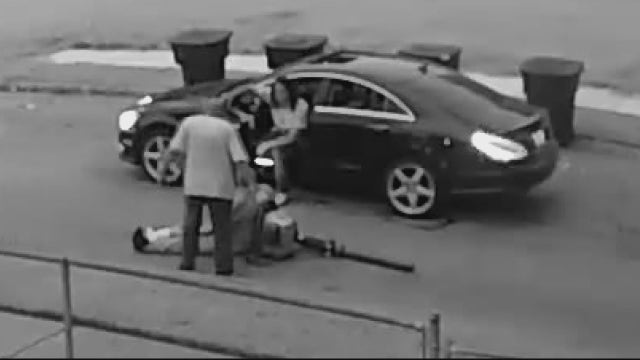 71-year-old landscaper hit by a car while blowing leaves, driver mad his mirror broke