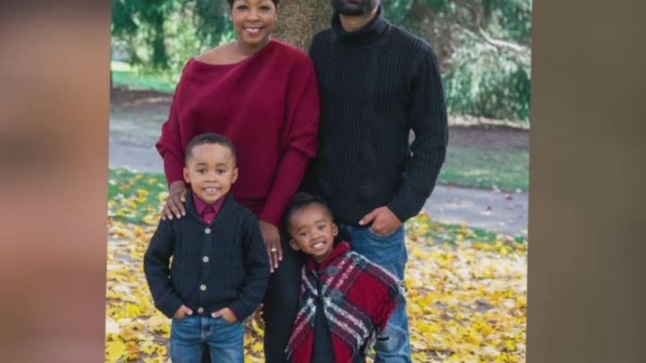 Cheron Sanders and her family.