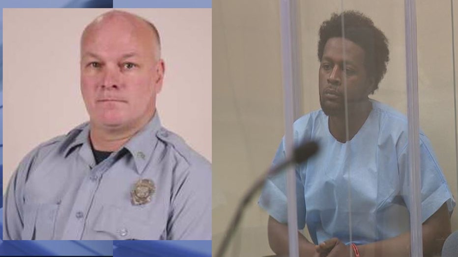 DFD Lt. Francis Dombrowski left, accused shooter Terell Josey.