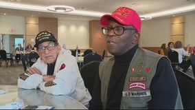 Marine, Army vets form friendship at 2021 Veterans Day ceremony