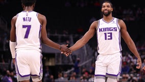 Hield, Haliburton lead Kings, rout Pistons, end 4-game skid