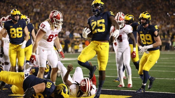 No. 9 Michigan tops Indiana 29-7, bounces back from 1st loss