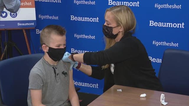 Children of Beaumont Health workers receive new kids' vaccine to protect against COVID-19