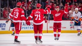 Red Wings edge Islanders 2-1 to end 3-game losing streak