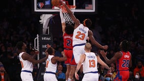 Knicks beat Pistons 105-91 to end monthlong home woes