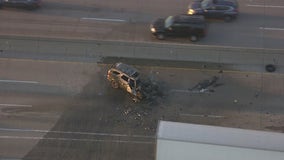 Fiery crash on I-94 near 75 believed to have been stolen SUV from Metro Airport