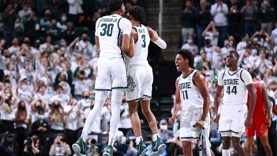 Malik Hall helps No. 22 Michigan State beat Louisville 73-64