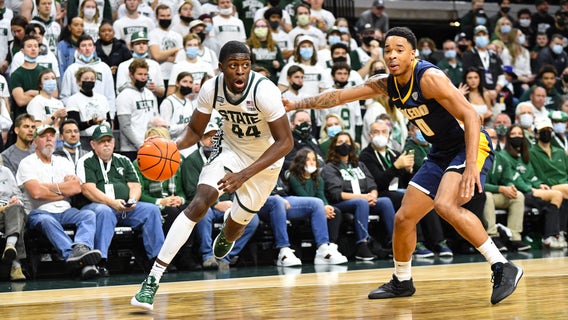 No. 22 Michigan State builds big lead, tops Toledo 81-68