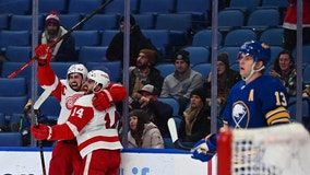 Dylan Larkin scores 2 in Red Wings' 3-2 OT win over Sabres