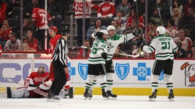 Hintz scores in overtime to lift Stars past Red Wings 5-4