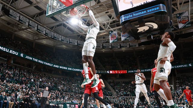 No. 10 Michigan State tops Nebraska 79-67 for 8th win in row
