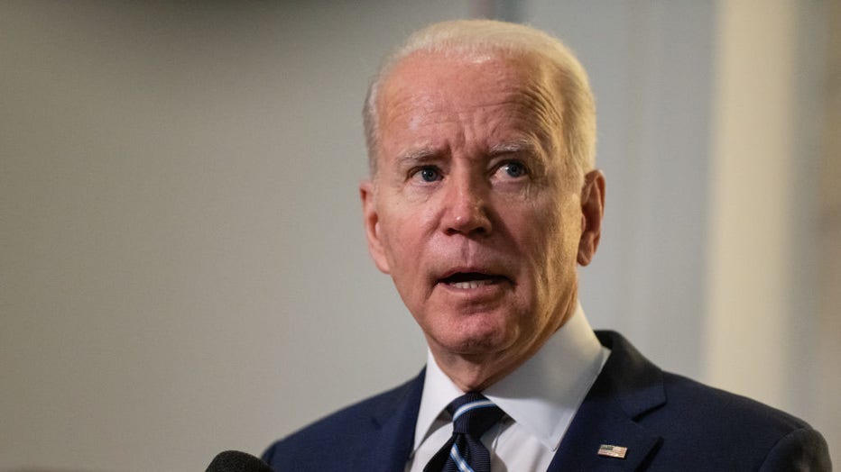 President Biden Visits Senate Democratic Caucus At U.S. Capitol