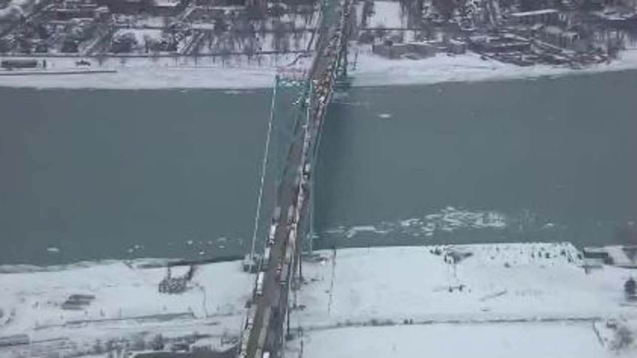 Ambassador Bridge Reopens After Trucker Protest Creates Gridlock At ...