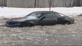 Parts of Monroe under freezing floodwaters from ice jams