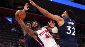 Edwards, Towns lead Timberwolves past Pistons, 128-117