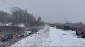 Up to 160 vehicles involved in pileup crashes on I-696 after Sunday's snow