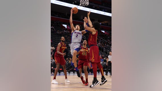 Cunningham's late free throws lead Pistons over Cavaliers