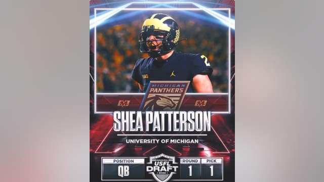 Michigan Panthers pick former U-M QB Shea Patterson with 1st pick of USFL draft