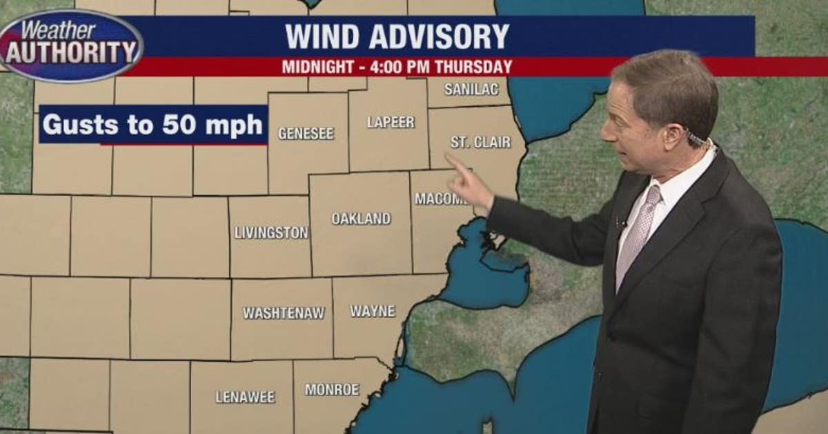 Wind Advisory overnight, some rain for Thursday | FOX 2 Detroit