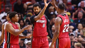 Strus leads late rally, Heat hold off Pistons 105-98