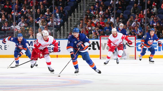 Nelson, Sorokin lead Islanders past Red Wings 5-2