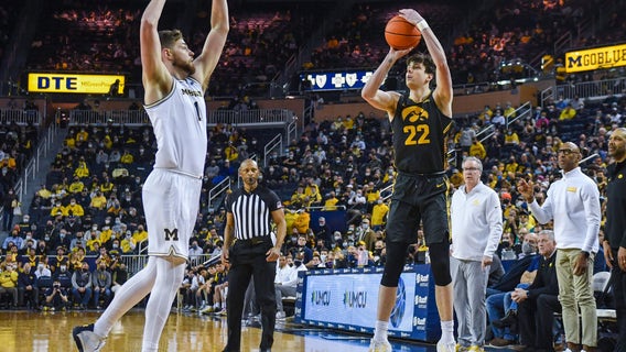 No. 24 Iowa beats Michigan 82-71 for 5th straight victory